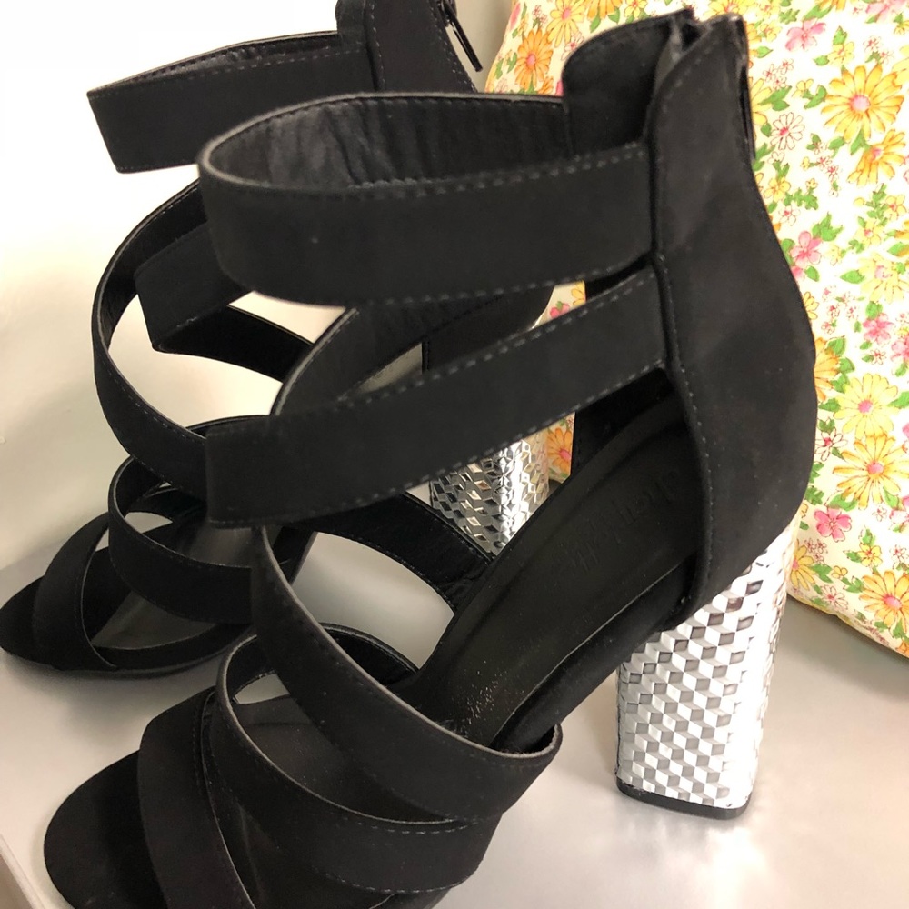Black suede shoes